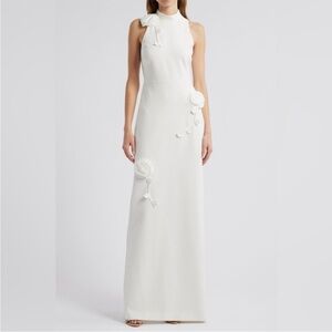 LIKELY Doiran Floral Halter Column Wedding Gown Size 00